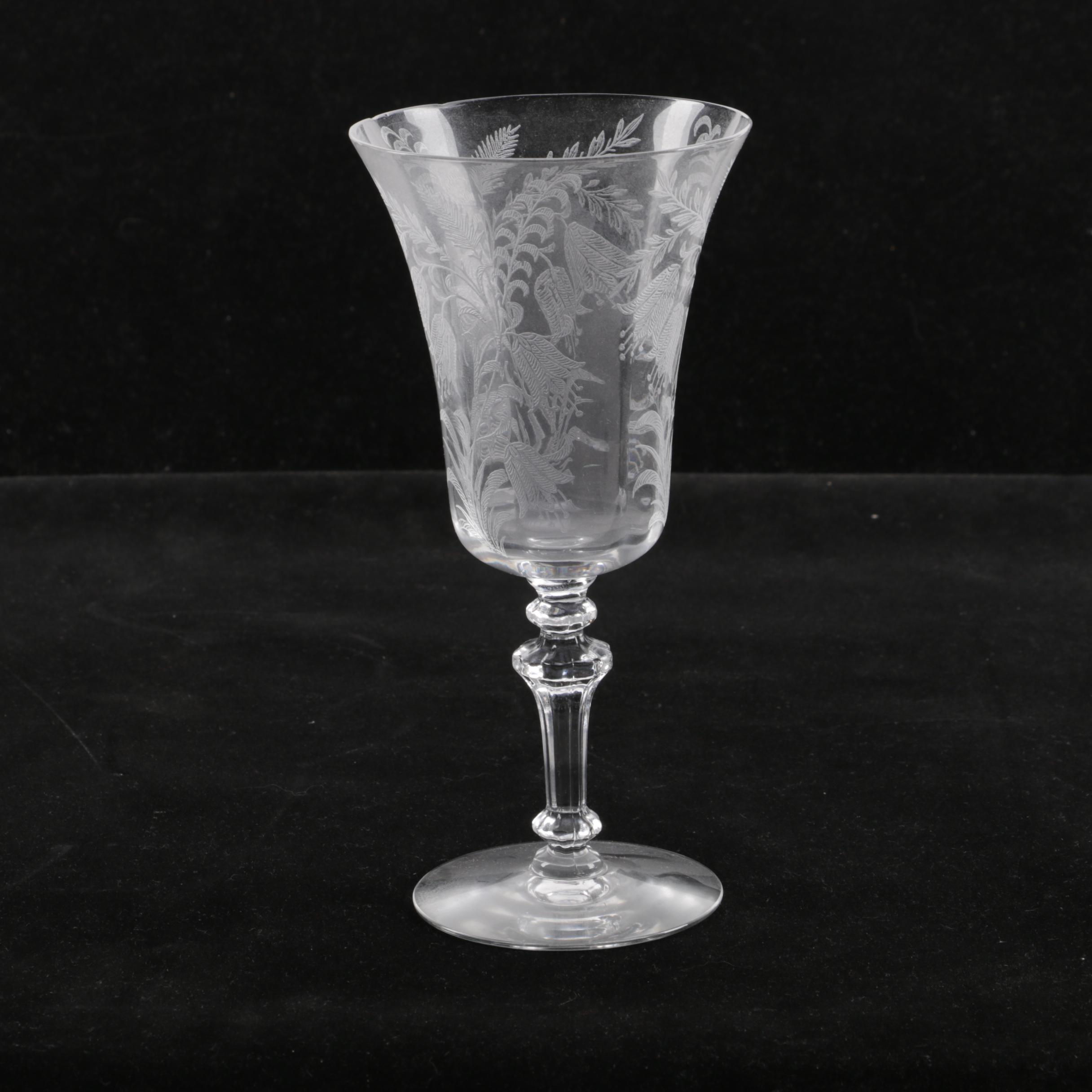 Vintage Etched Crystal Stemware