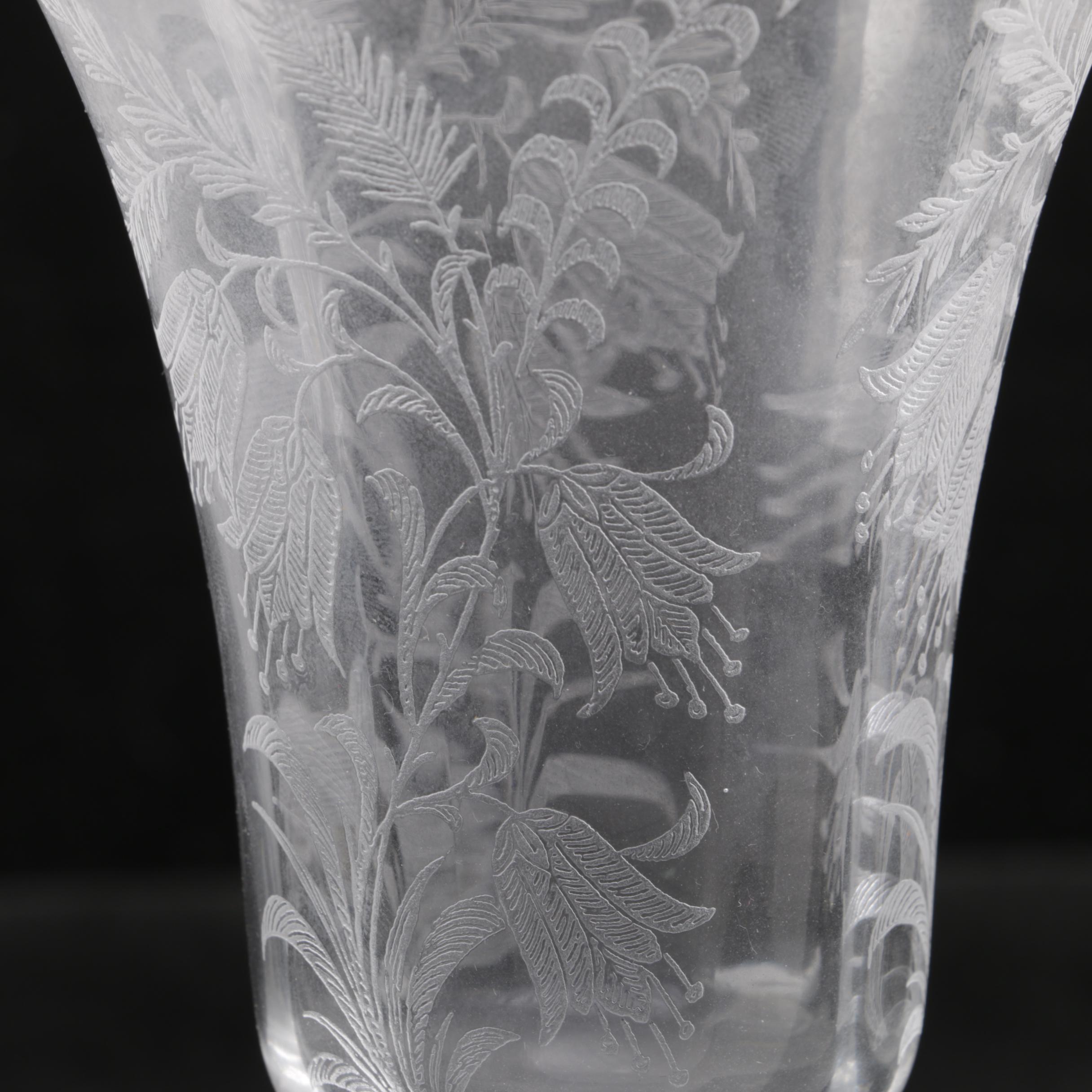 Vintage Etched Crystal Stemware