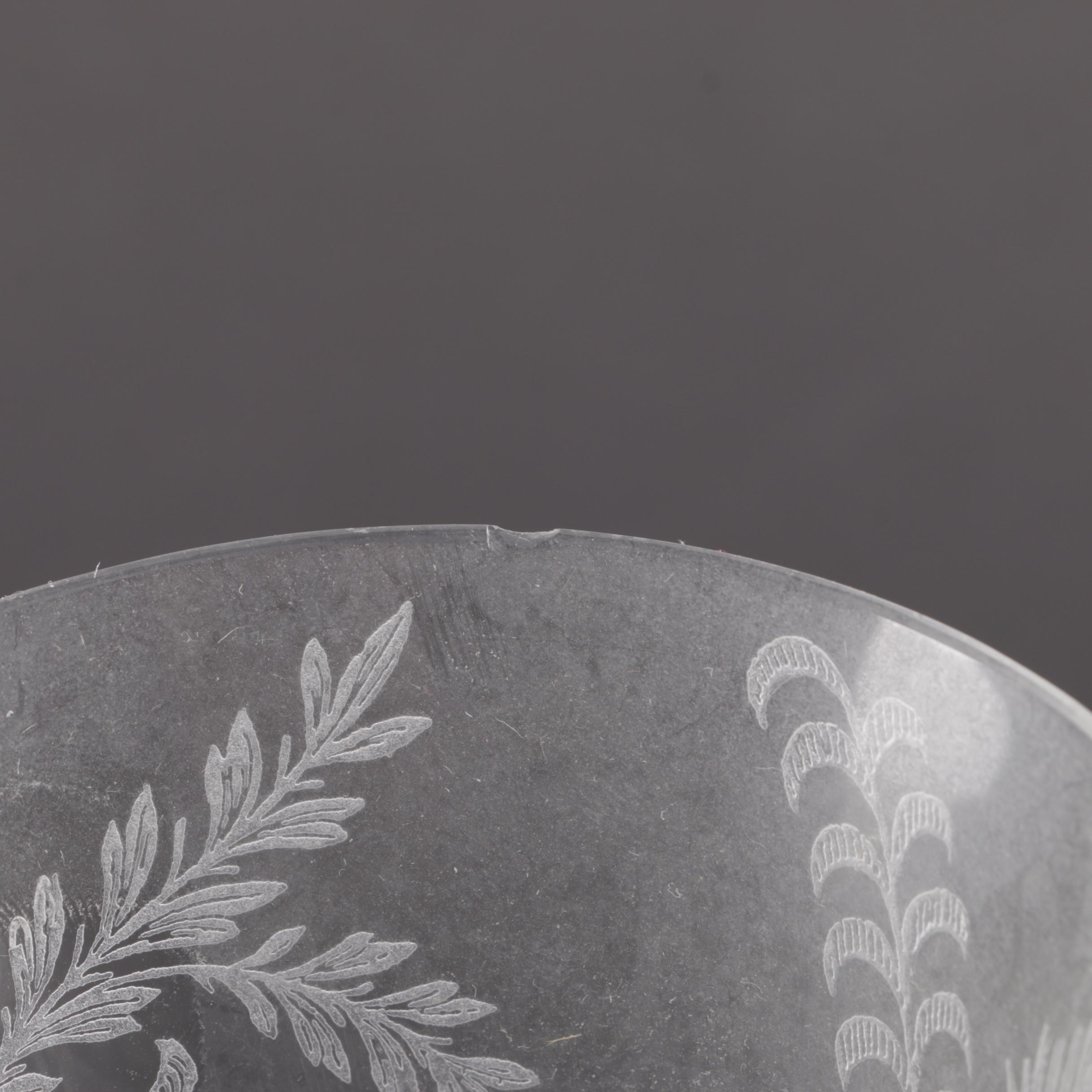 Vintage Etched Crystal Stemware