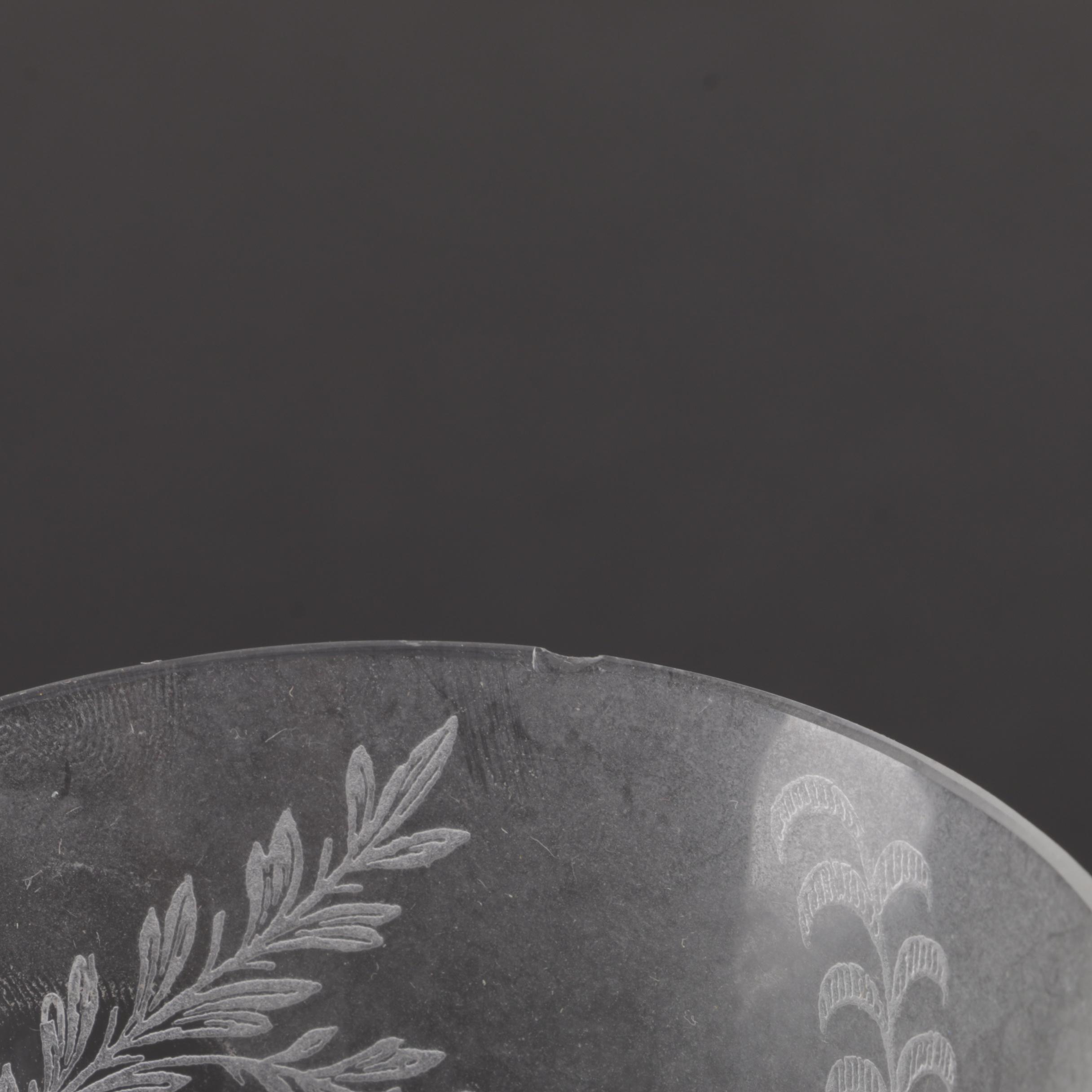 Vintage Etched Crystal Stemware