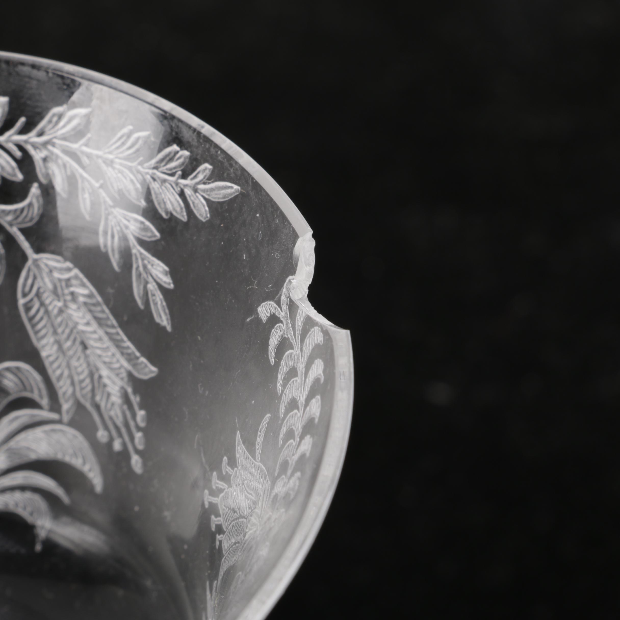 Vintage Etched Crystal Stemware