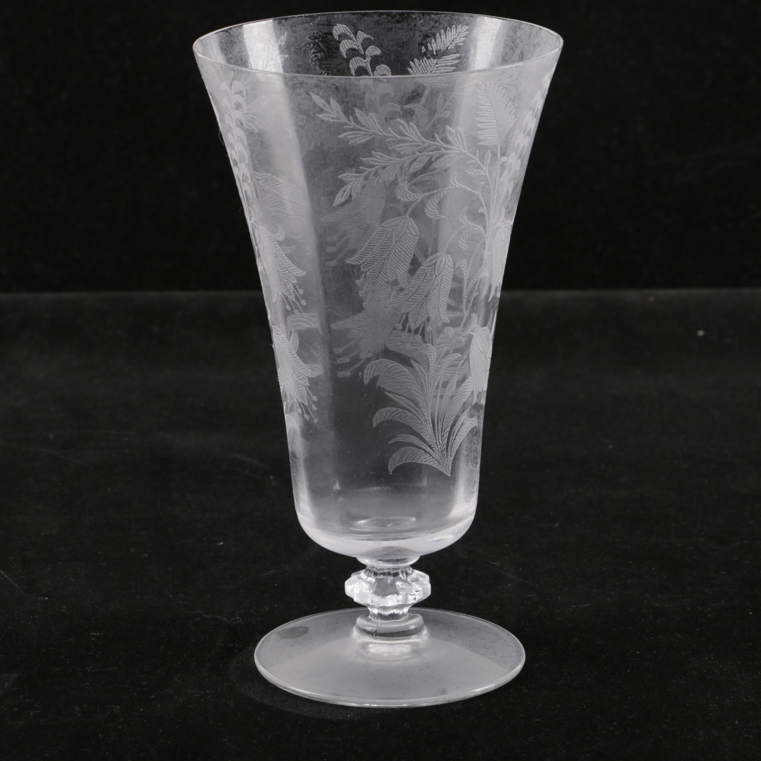 Vintage Etched Crystal Stemware