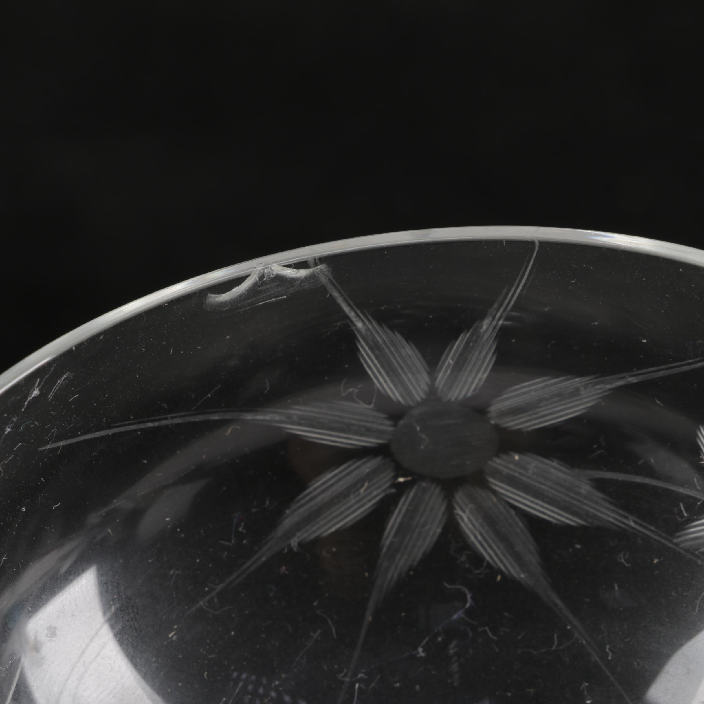 Vintage Etched Crystal Stemware