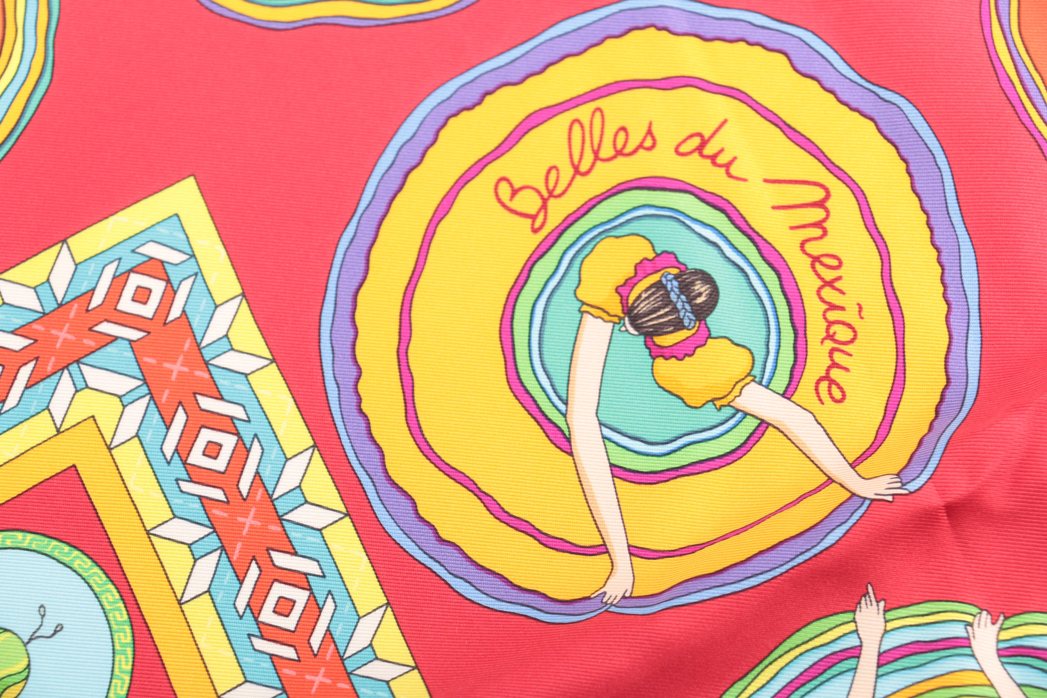 Hermès "Belles du Mexique" Silk Scarf
