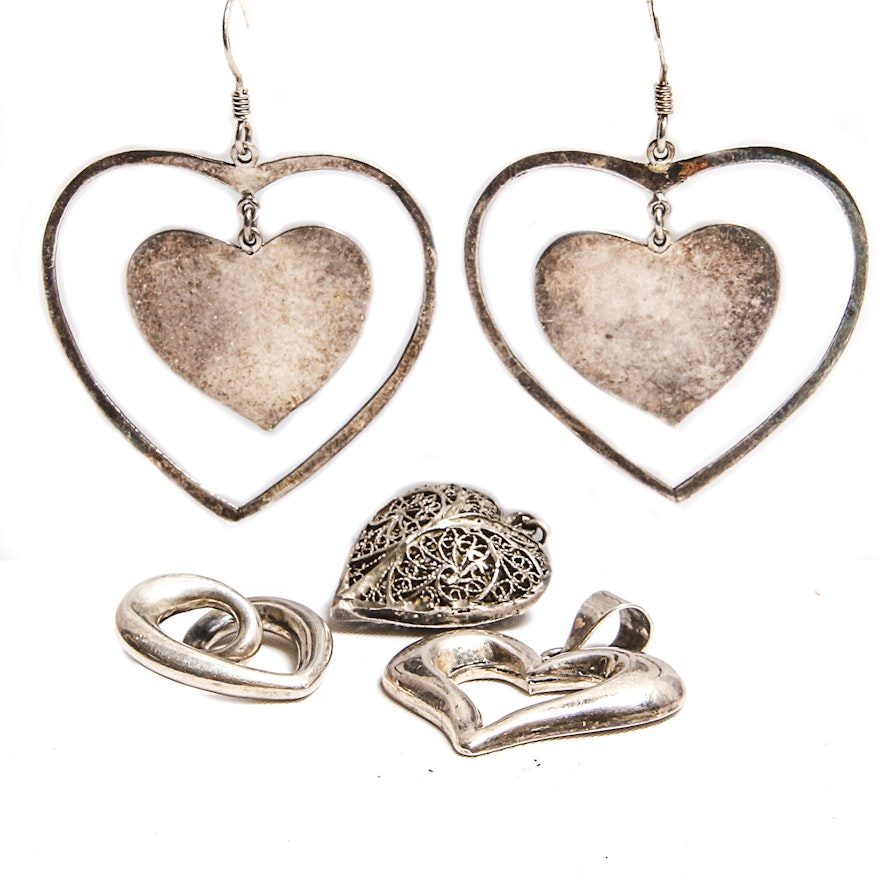 Sterling Silver Heart-Themed Jewelry including James Avery