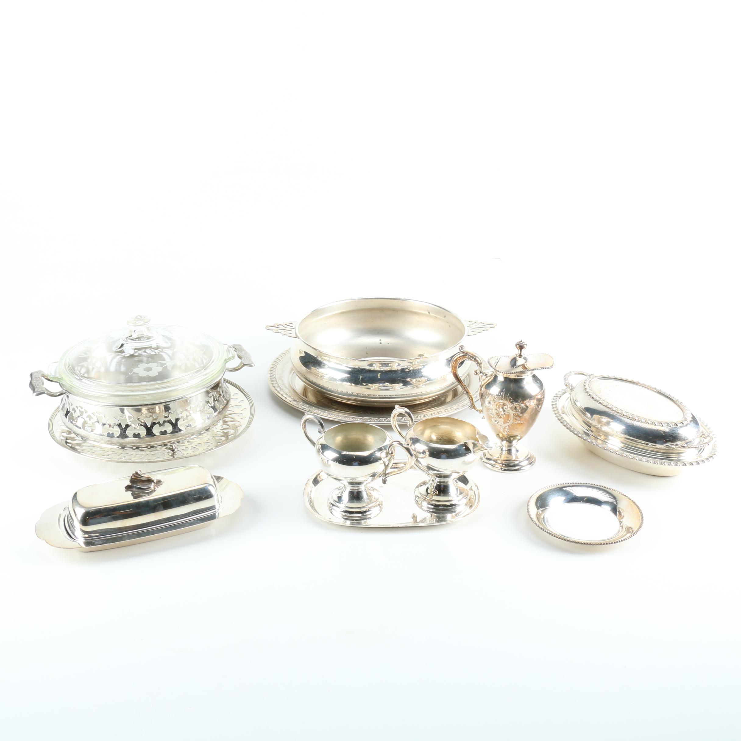 Ornate Silver Plate Servingware Featuring Oneida