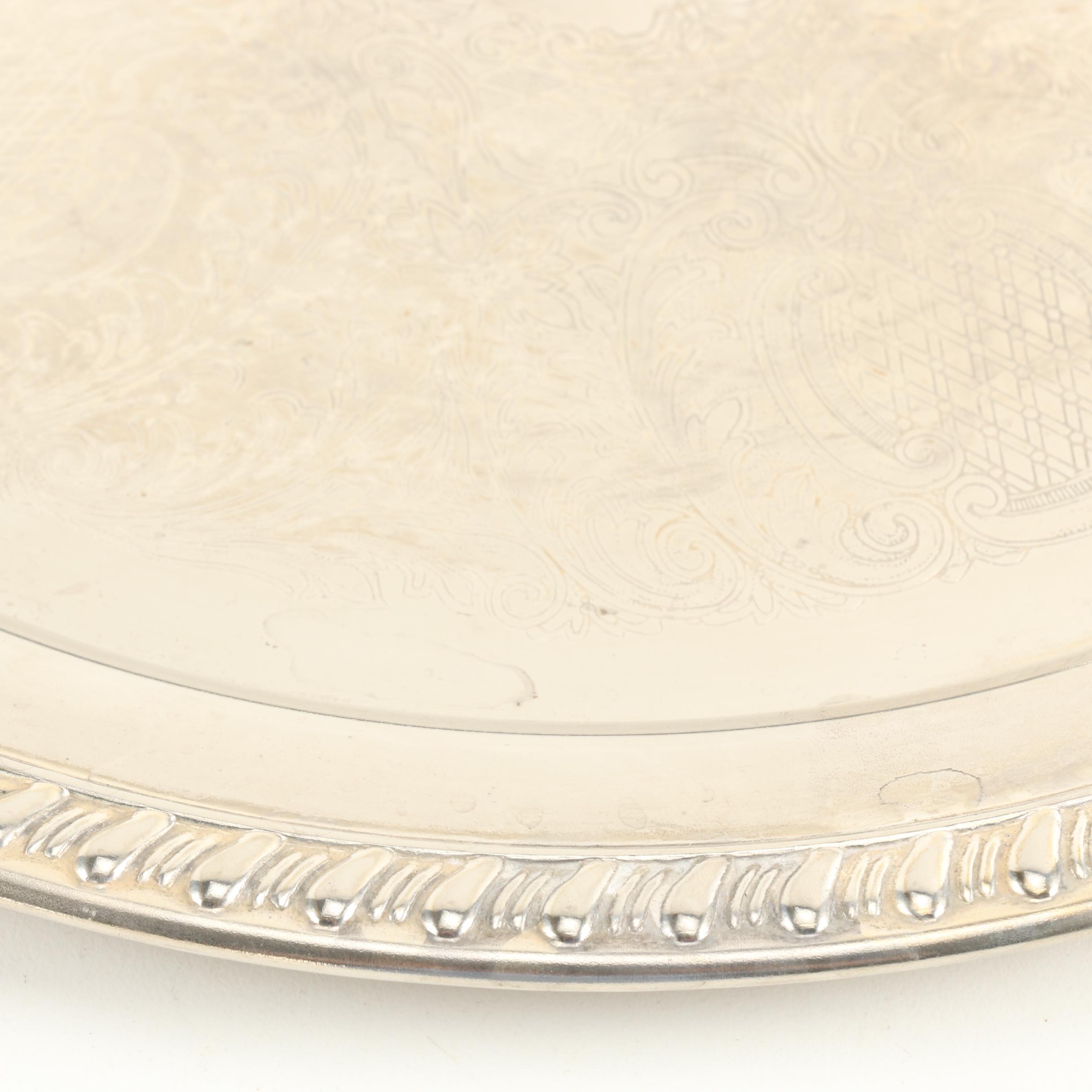 Ornate Silver Plate Servingware Featuring Oneida