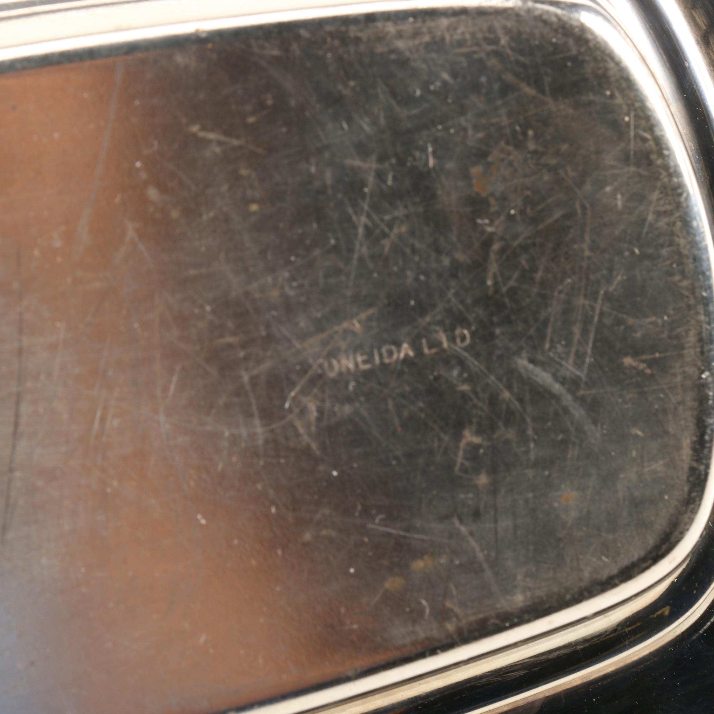 Ornate Silver Plate Servingware Featuring Oneida