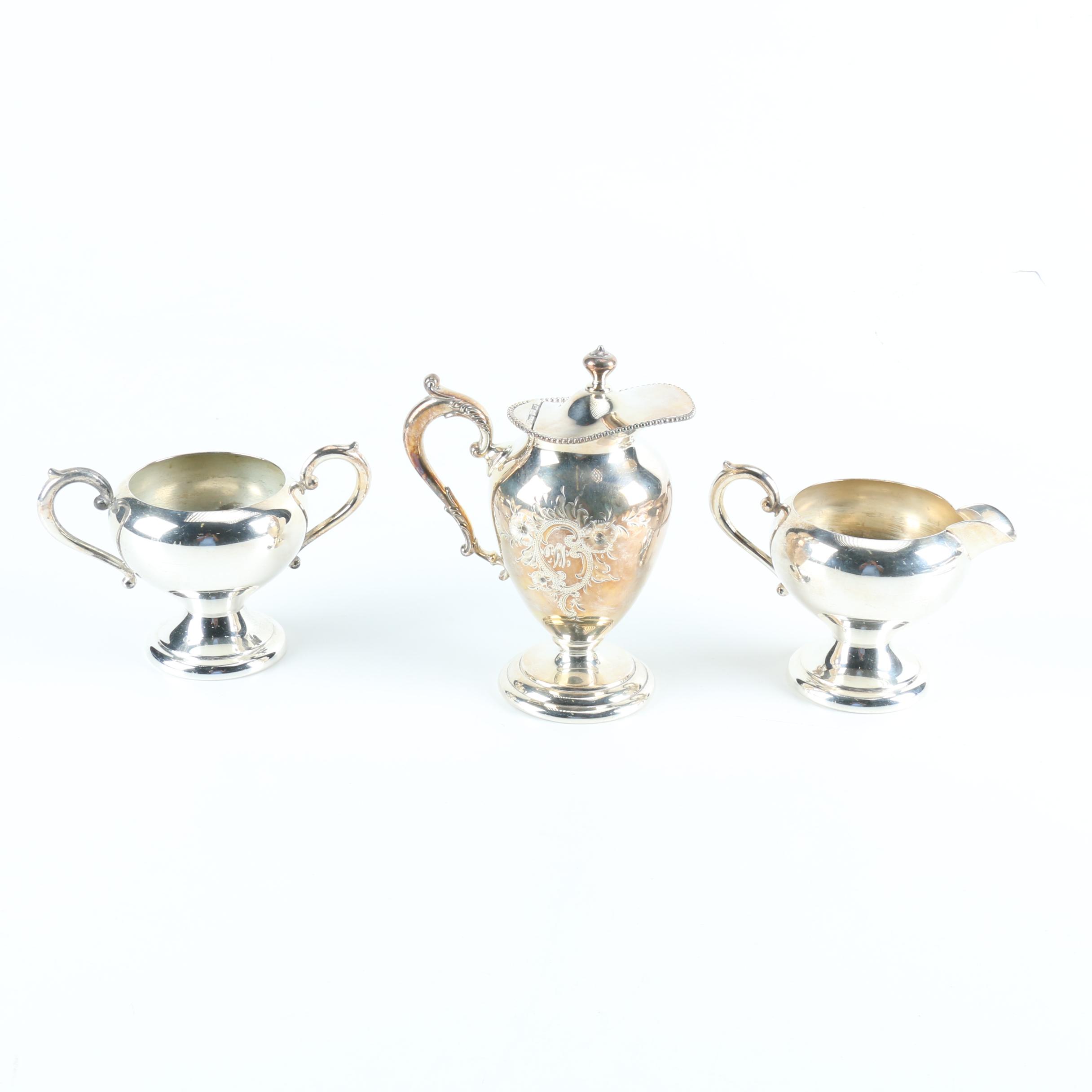 Ornate Silver Plate Servingware Featuring Oneida