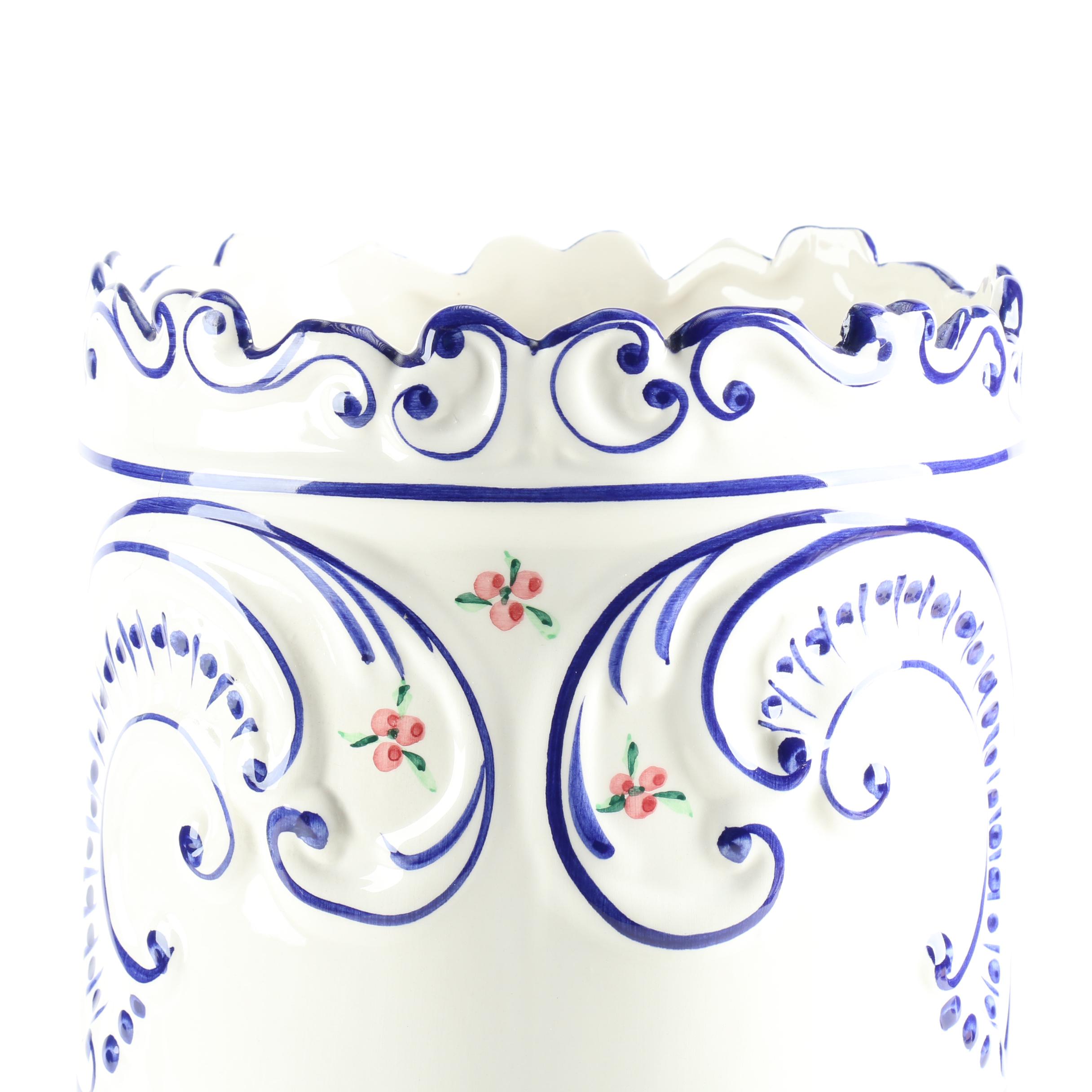 Hand-Painted Portuguese Umbrella Stand