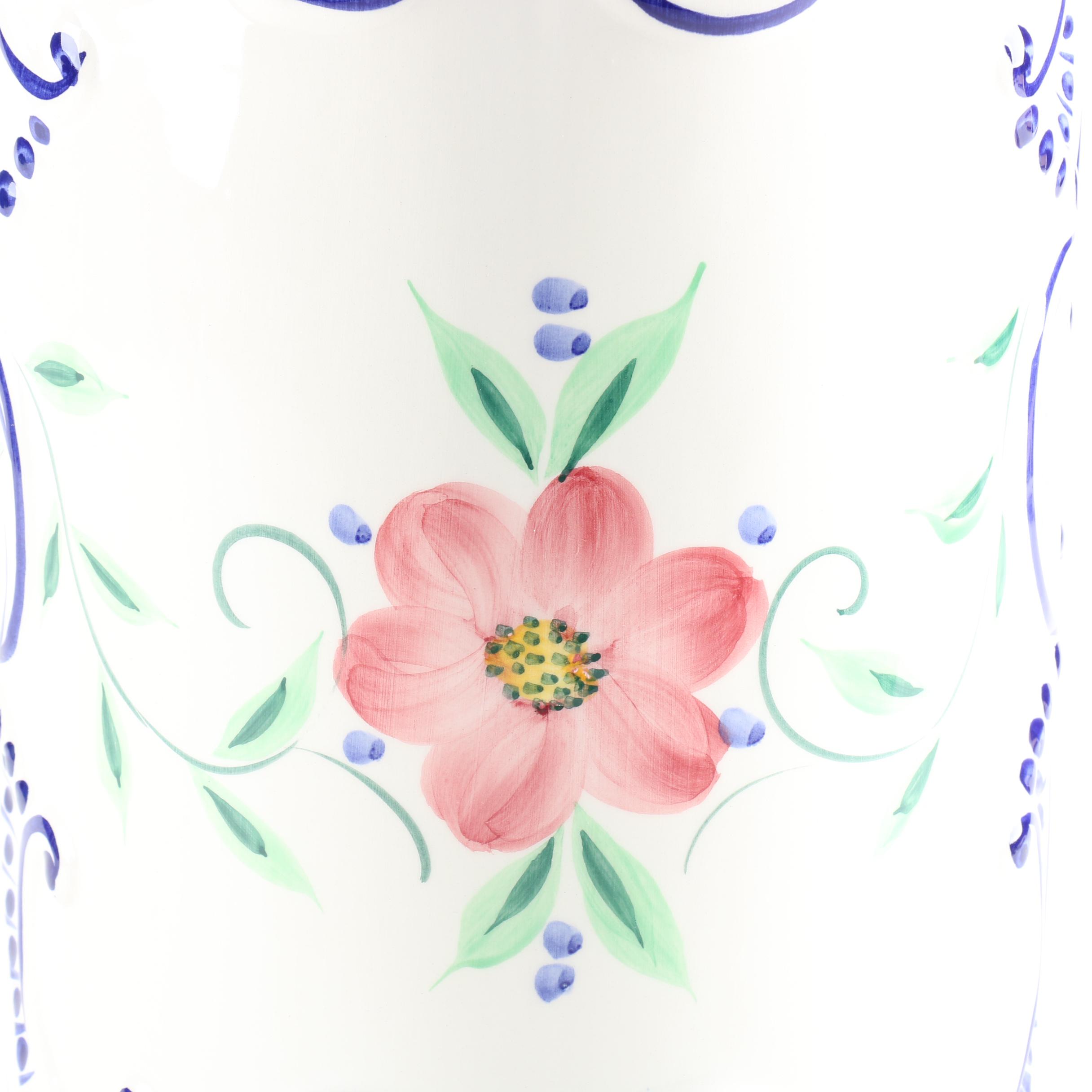 Hand-Painted Portuguese Umbrella Stand