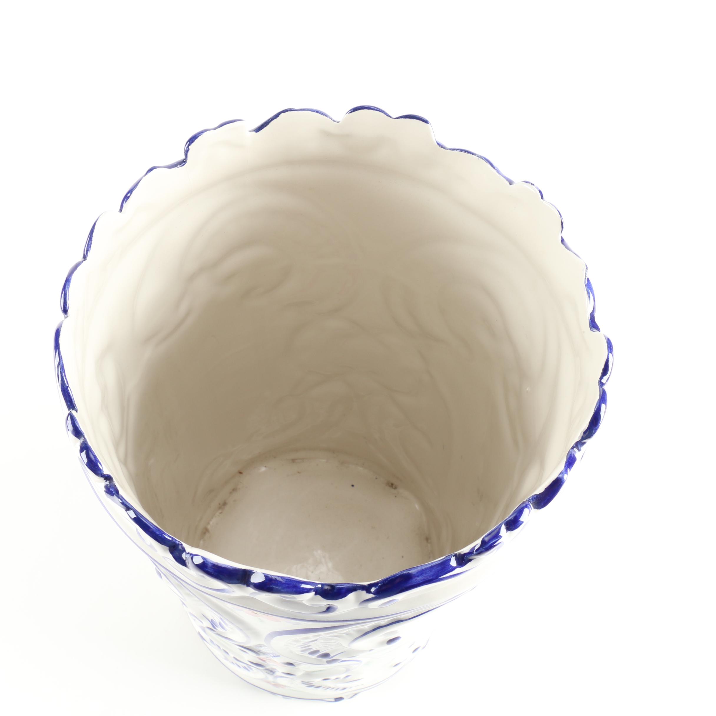 Hand-Painted Portuguese Umbrella Stand