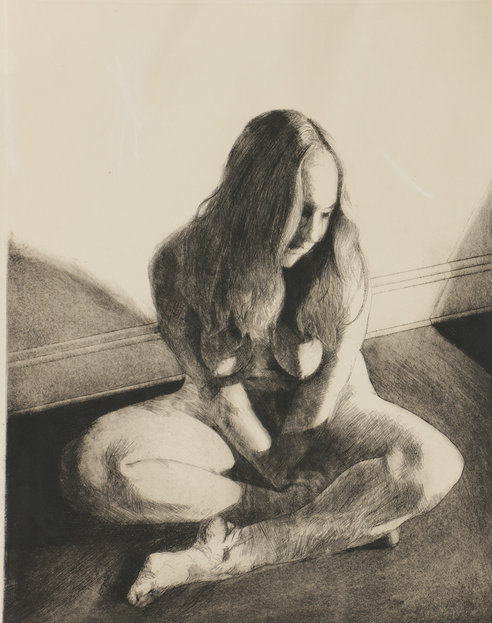 Frank Lind Limited Edition Etching on Paper Nude Figure