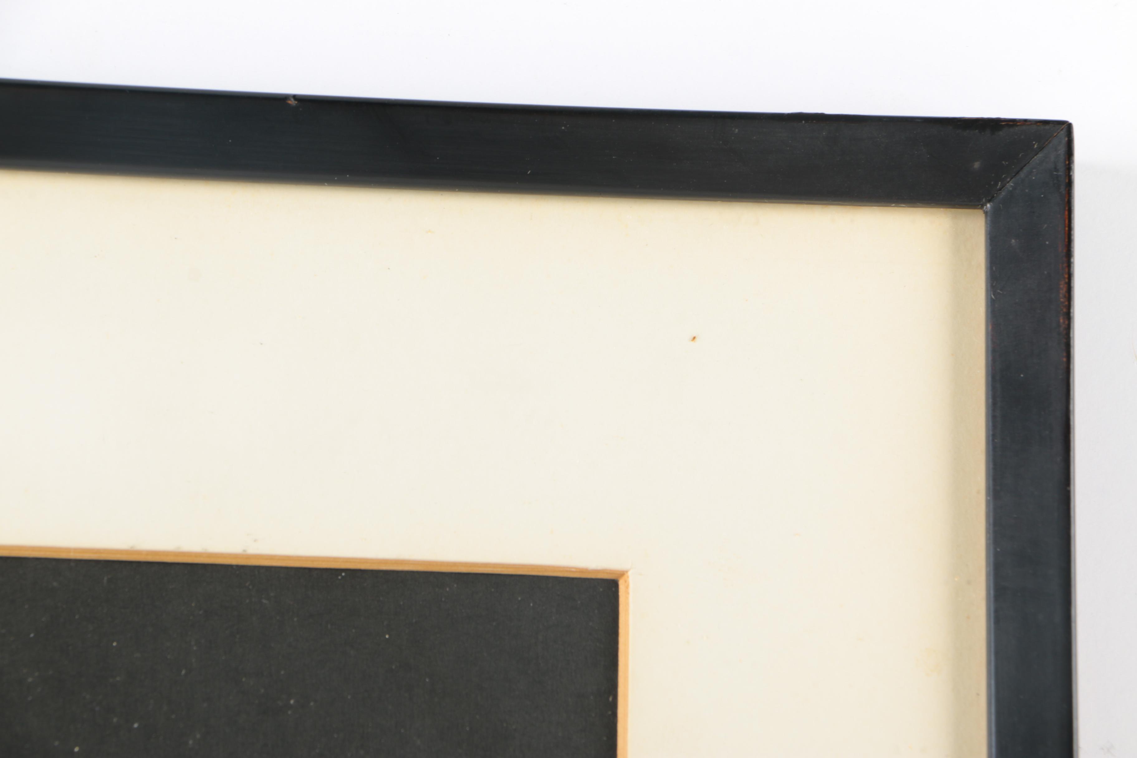 1950s Kaoru Kawano Woodblock "Doves And Girl"