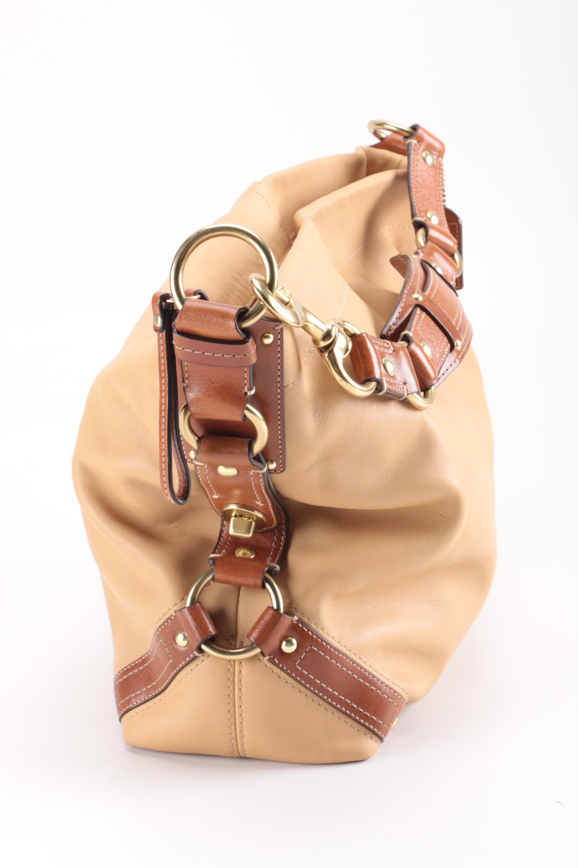 Coach Carly Leather Hobo Bag