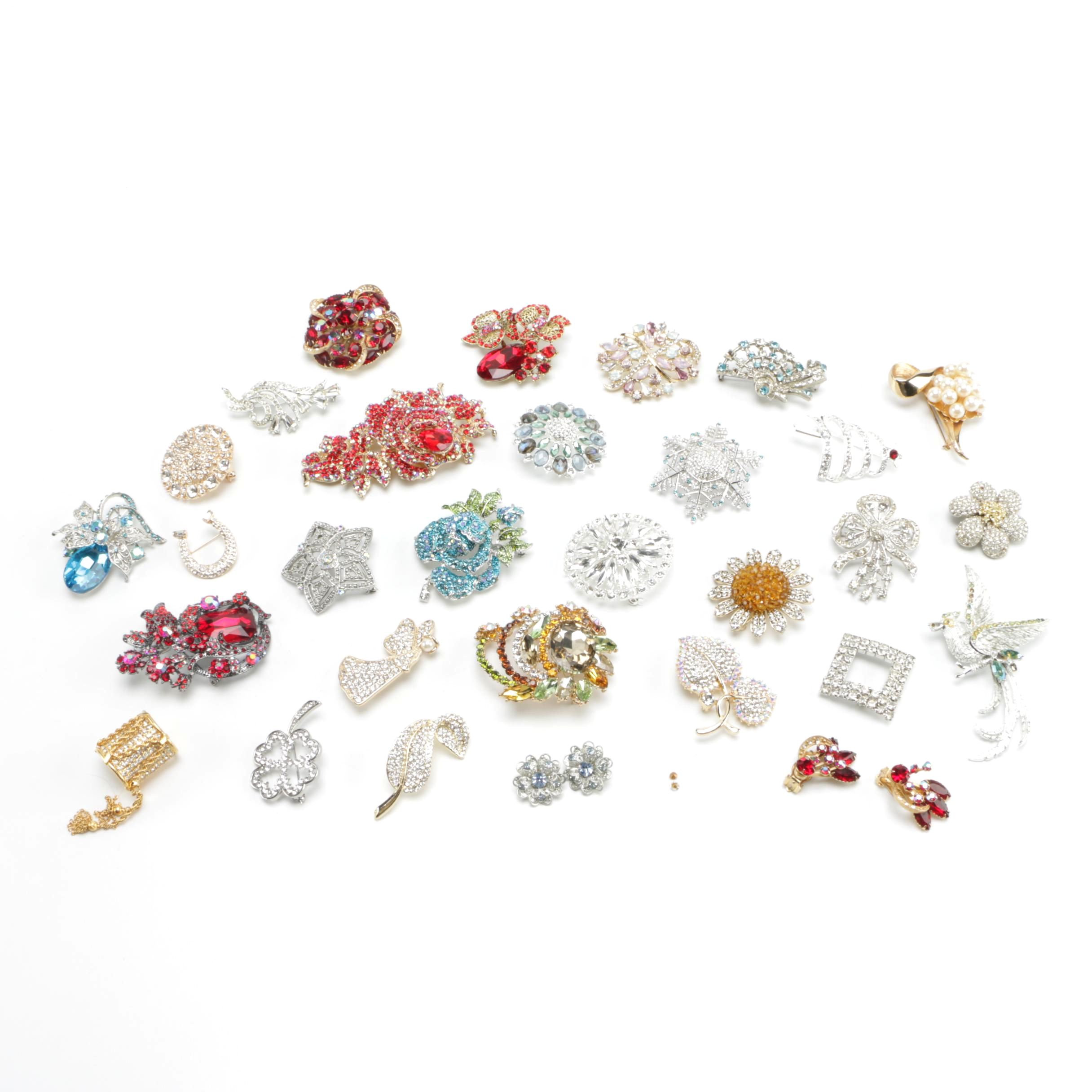 Costume Earrings and Brooches Including Anne Klein