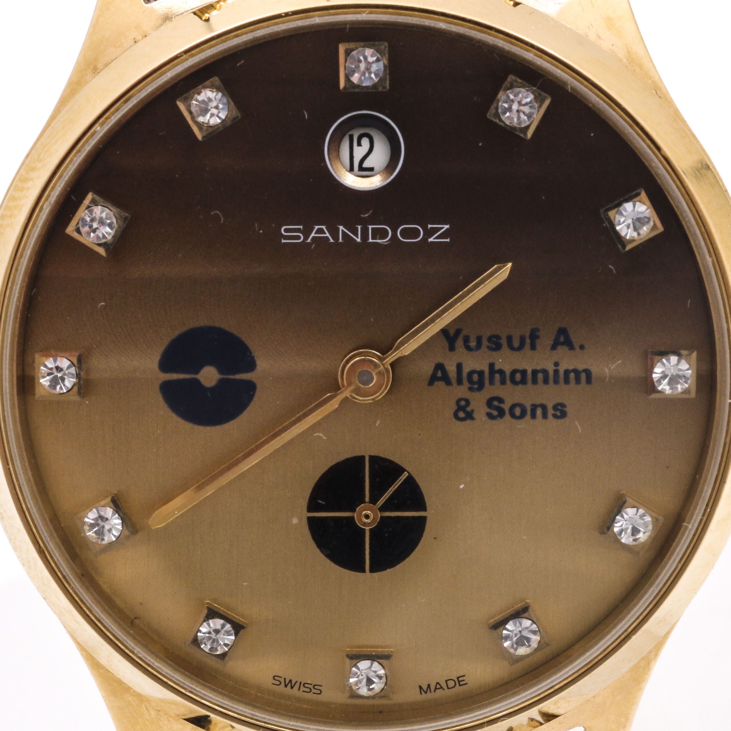 Sandoz Yusuf A. Alghanim & Sons Crystal Accented Watch