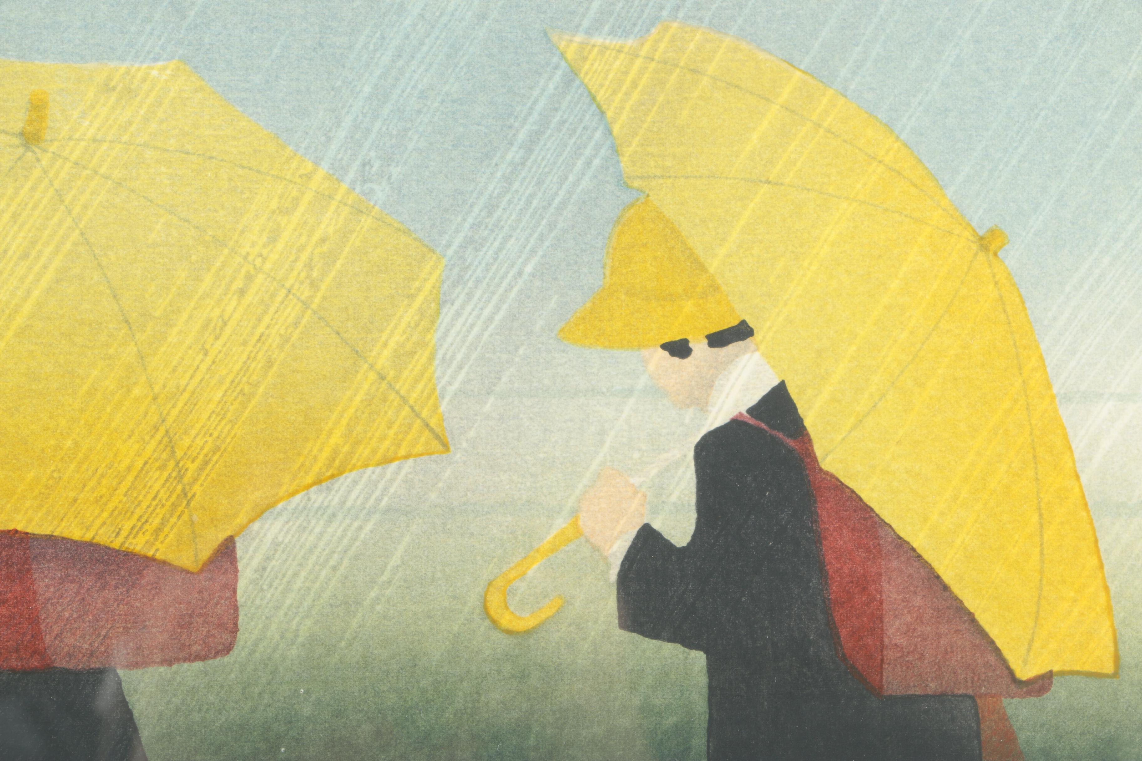 Daniel Kelly 1983 Limited Edition Woodblock Print With Watercolor "Buttercups"