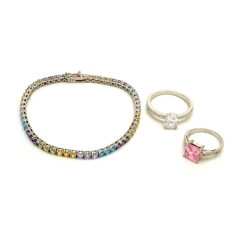 Collection of Sterling Silver Cubic Zirconia Jewelry