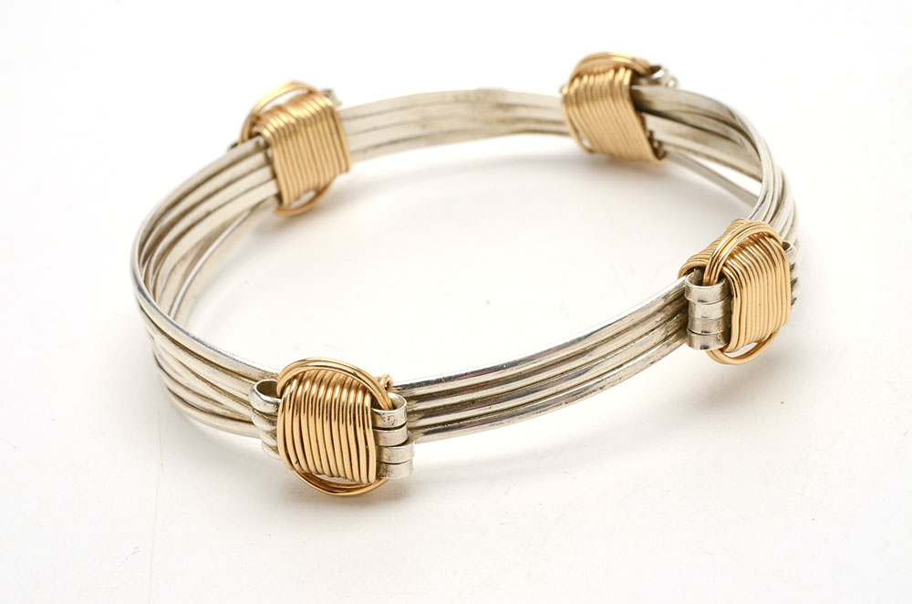 Group of Sterling Silver Two Tone Jewelry