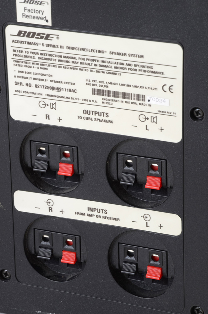 Bose Acoustimass 5Series III Speaker System EBTH