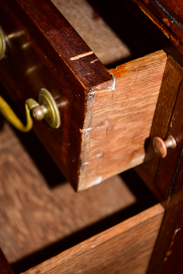 Vintage Hepplewhite Style Mahogany Secretary