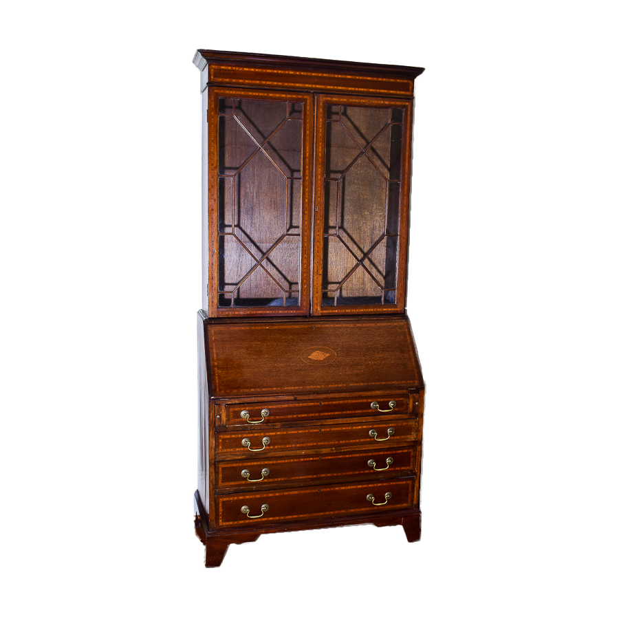 Vintage Hepplewhite Style Mahogany China Cabinet