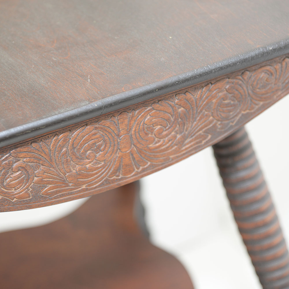 Antique Spool Leg Side Table