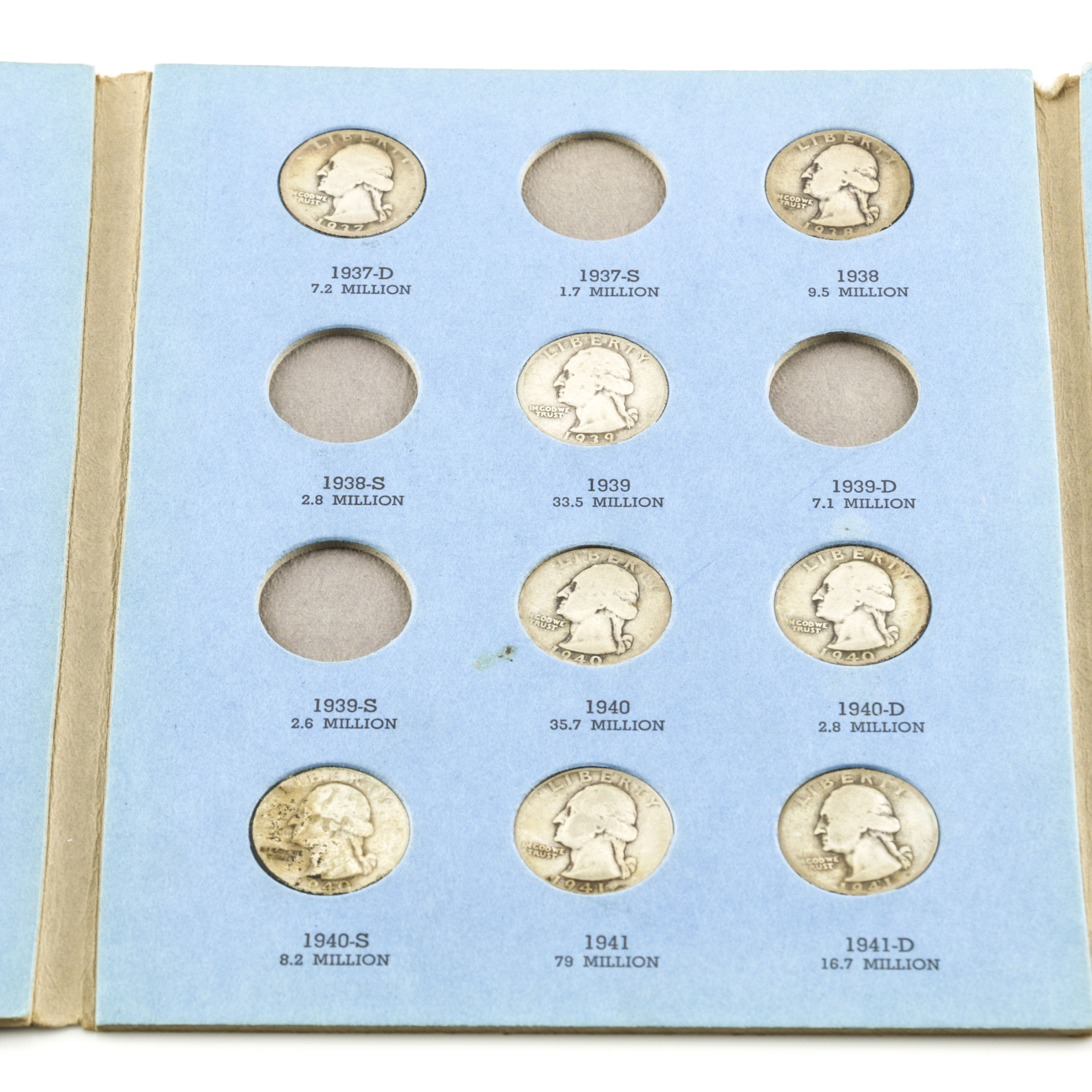 Two Whitman Binders of Washington Silver Quarters