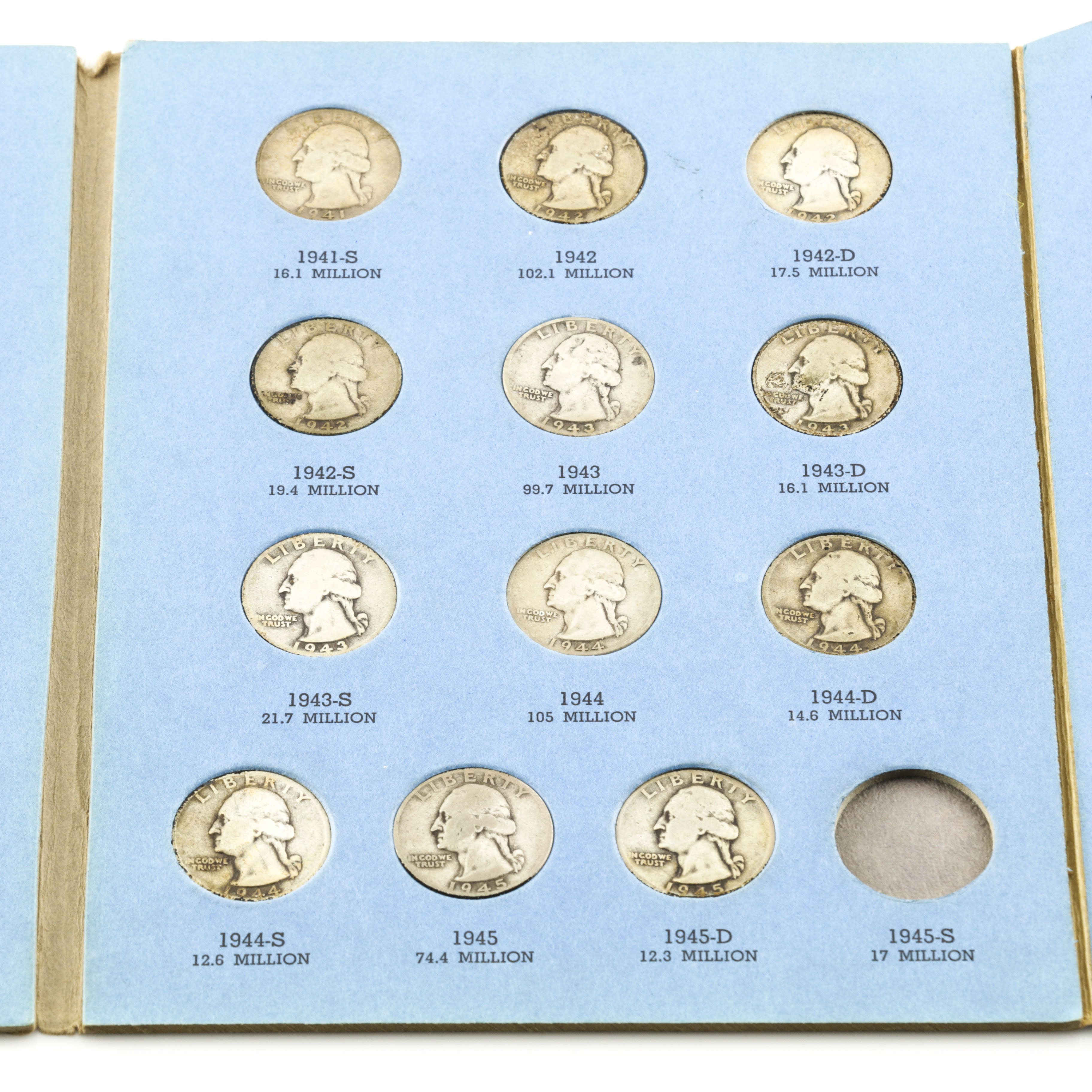 Two Whitman Binders of Washington Silver Quarters