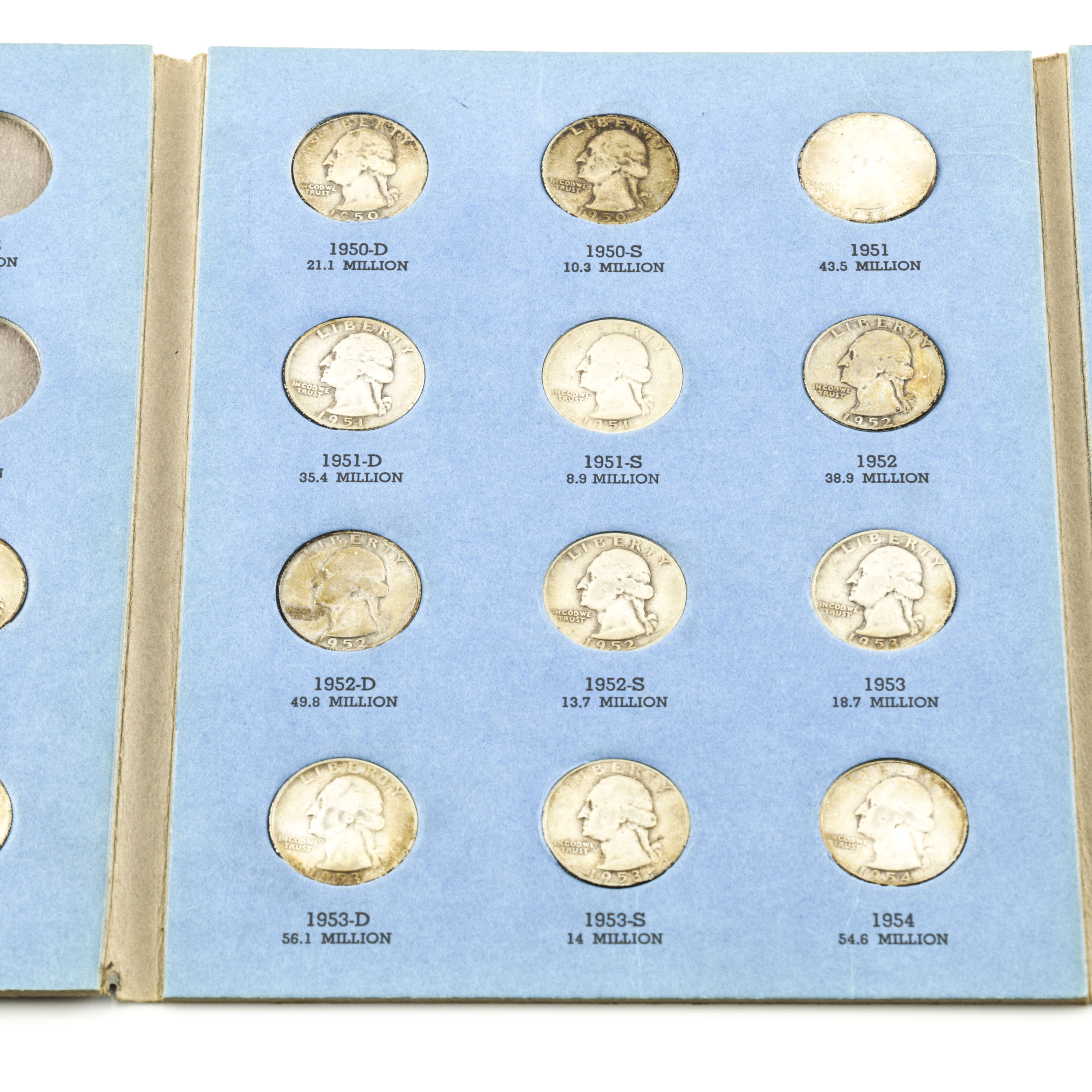 Two Whitman Binders of Washington Silver Quarters