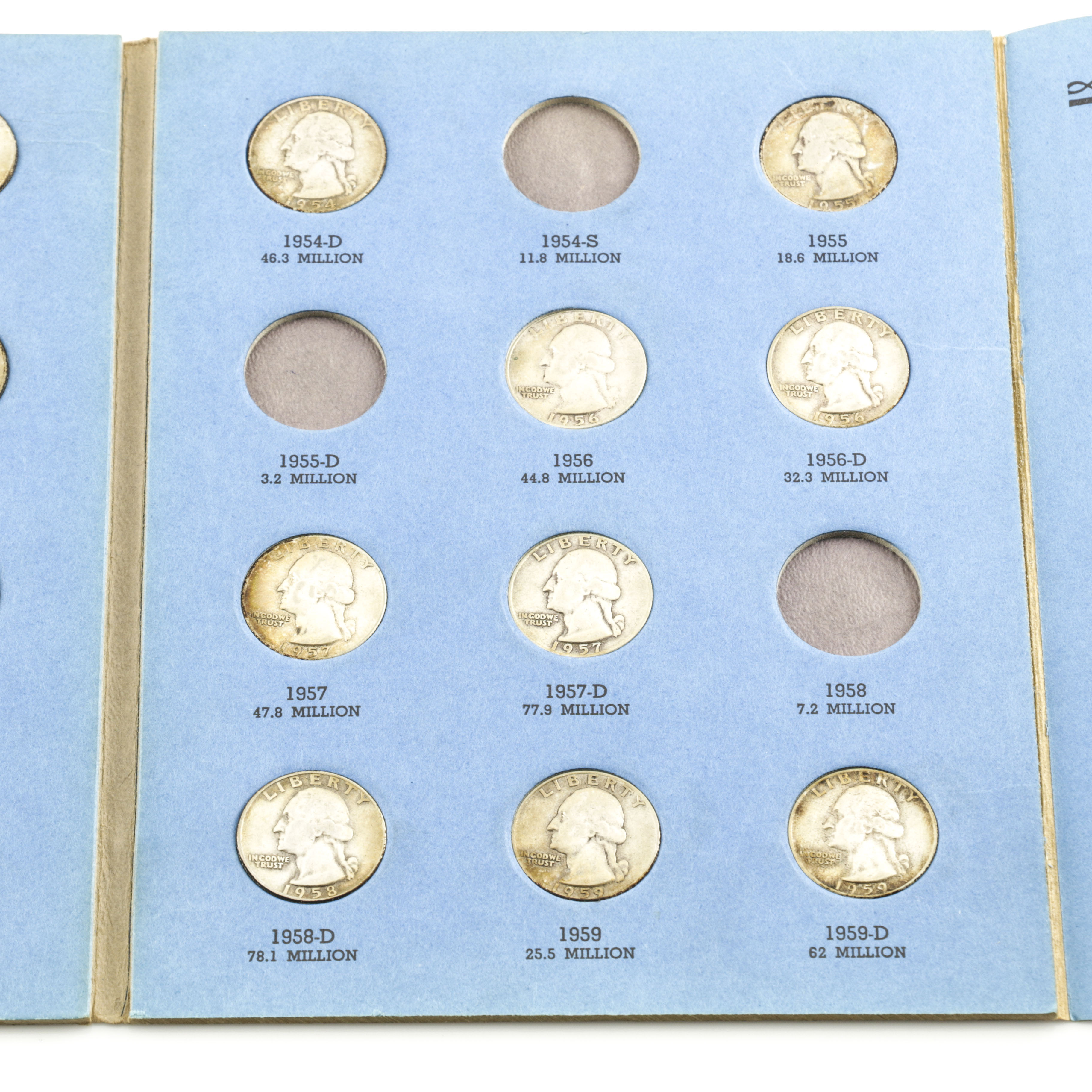 Two Whitman Binders of Washington Silver Quarters