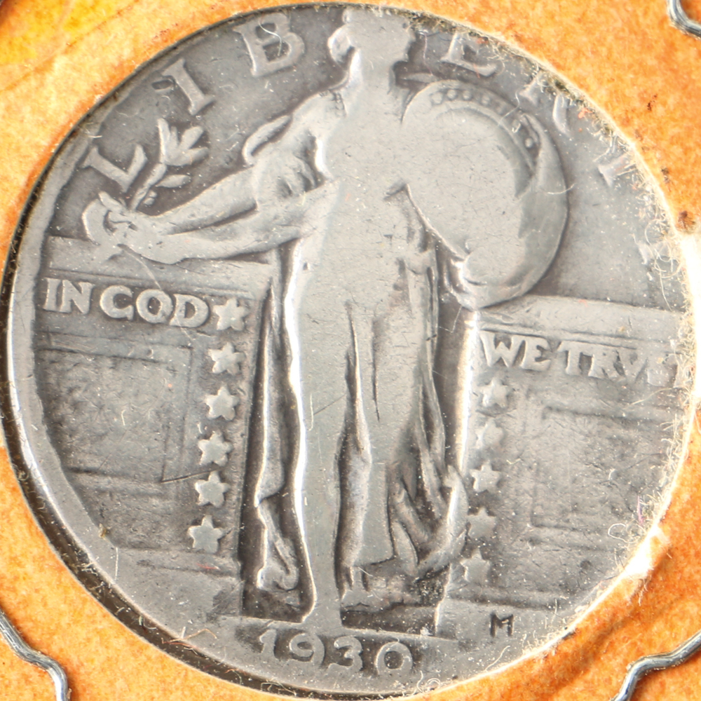 Four Standing Liberty Silver Quarters