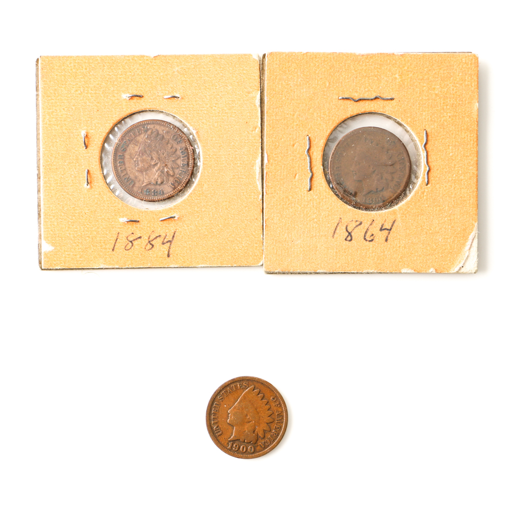 Three Indian Head Cents