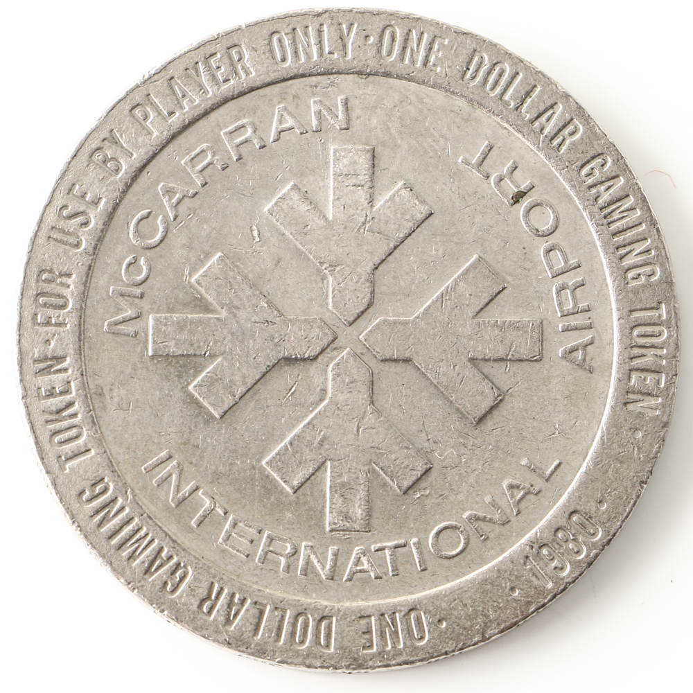 Two One-Dollar Gaming Tokens from Las Vegas
