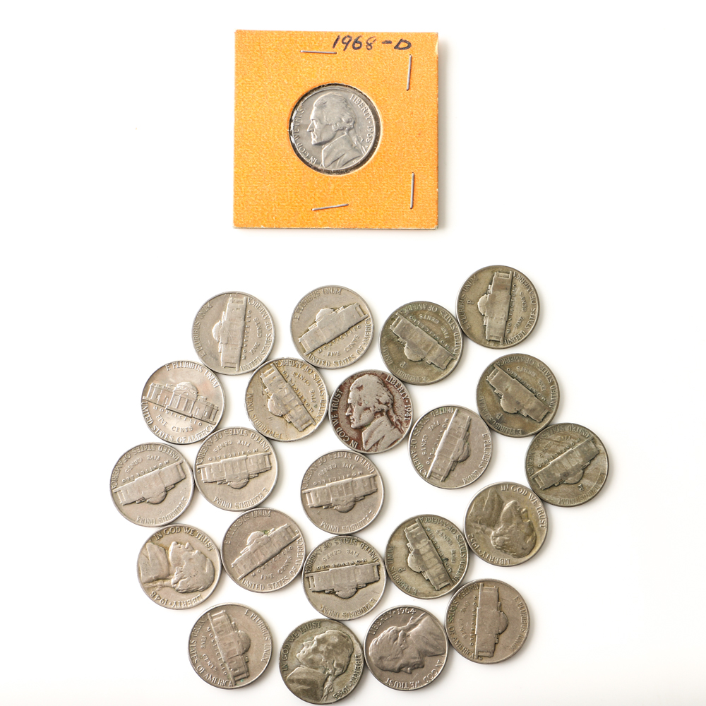 Twenty-Three Vintage Jefferson Nickels