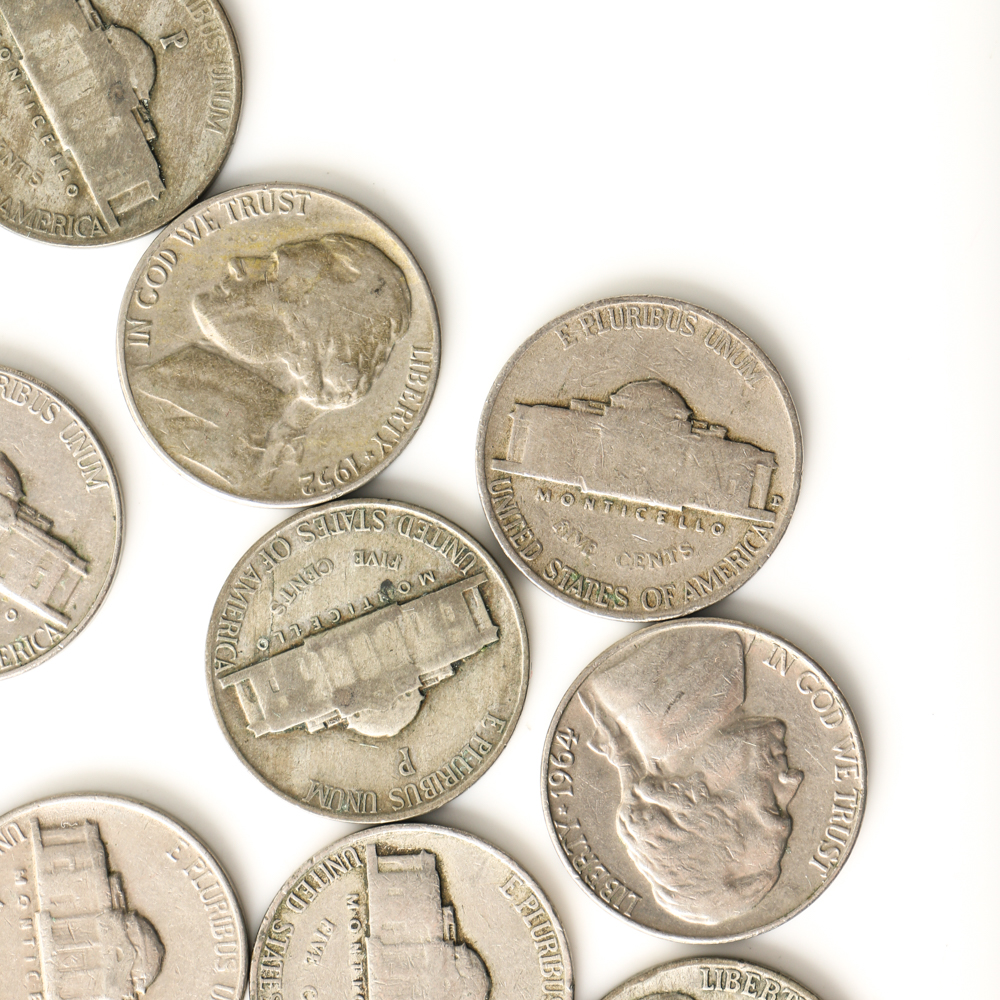 Twenty-Three Vintage Jefferson Nickels