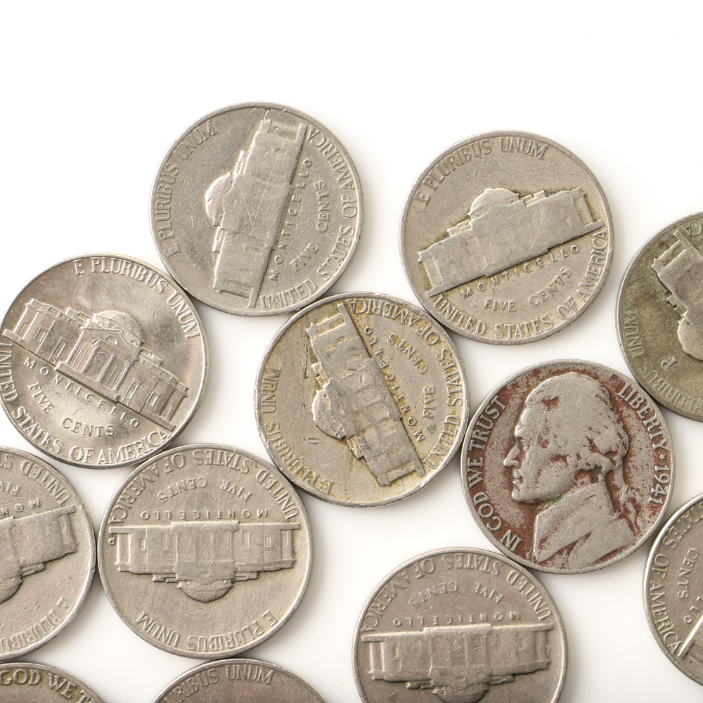 Twenty-Three Vintage Jefferson Nickels