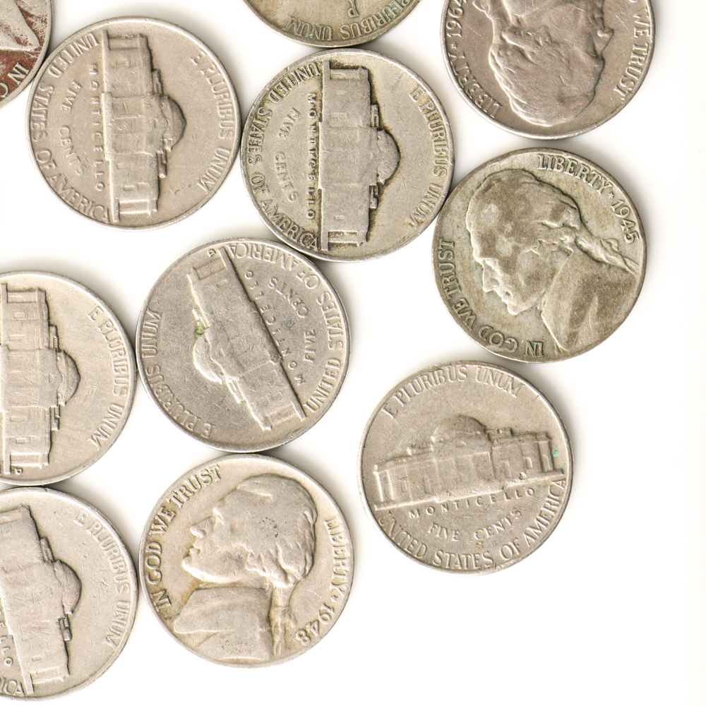 Twenty-Three Vintage Jefferson Nickels
