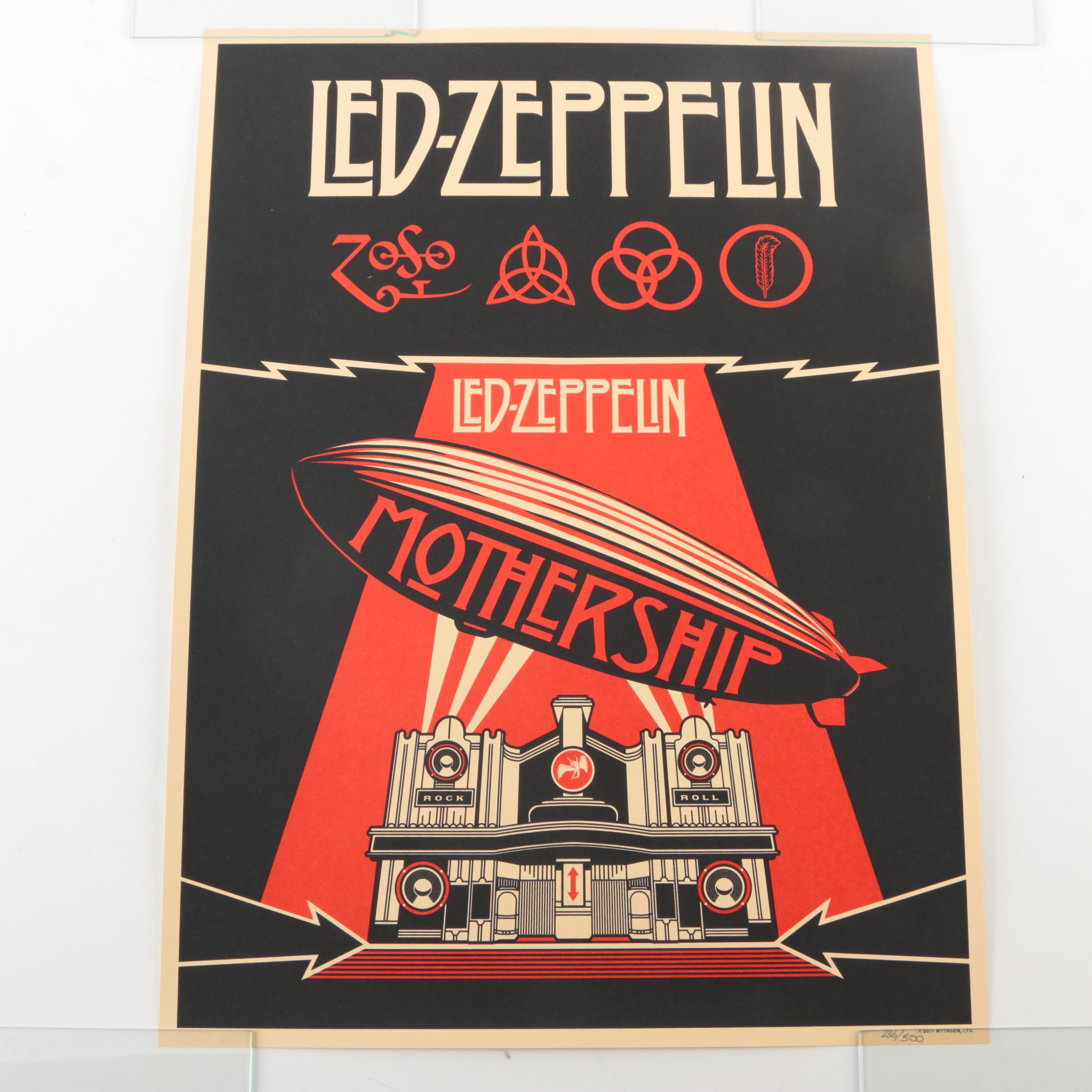 Limited Edition Lithograph "Led Zeppelin - Mothership"