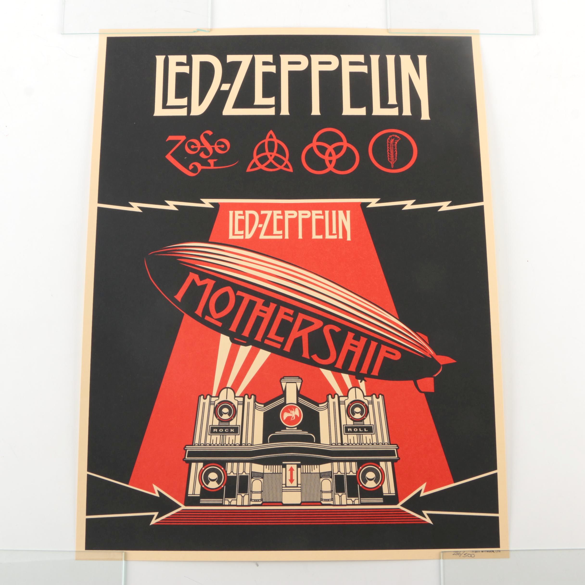 Limited Edition Lithograph "Led Zeppelin - Mothership"
