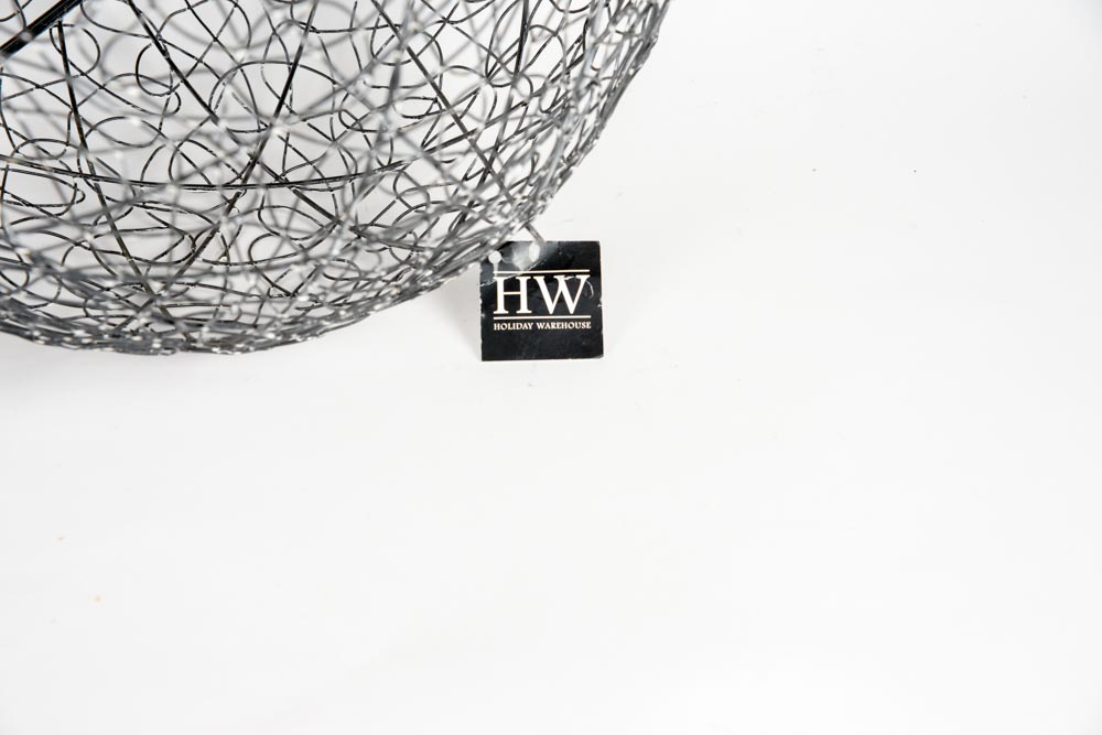 Pair of Round Metal Wire Spheres