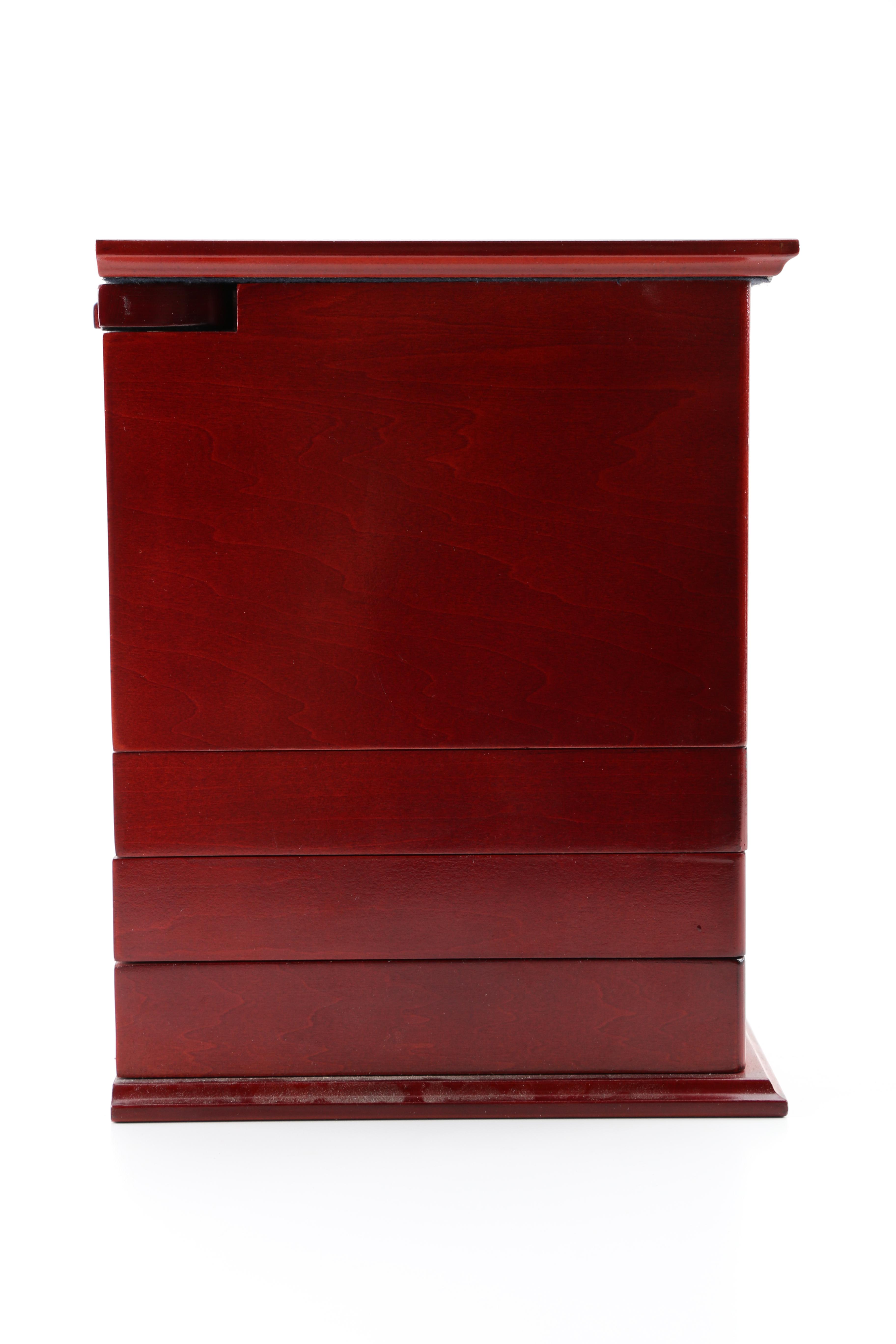 Lori Greiner Red Wooden Jewelry Box
