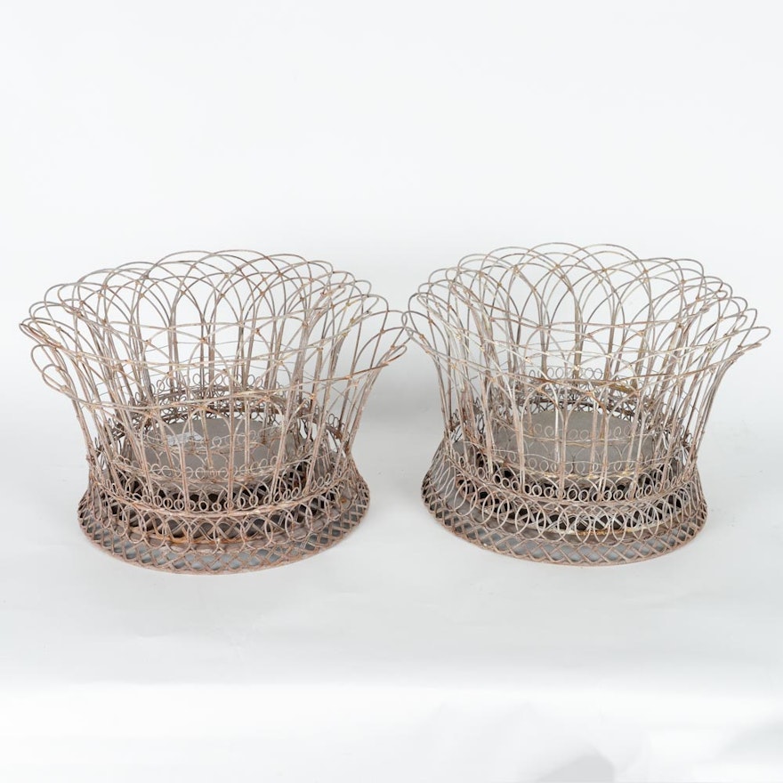 Collection of Iron Arch Baskets