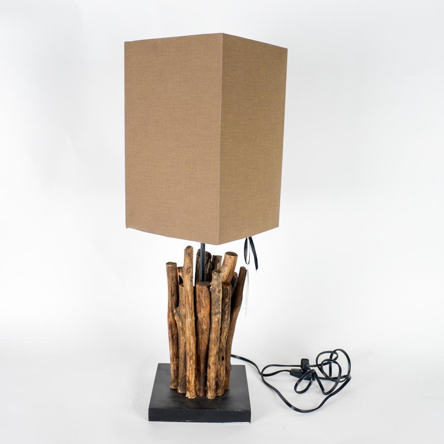 Twig Table Lamp with Square Shade by Light and Living