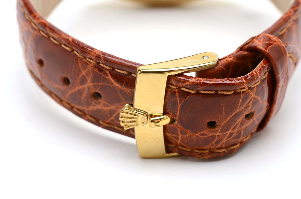 Vintage Rolex Perpetual Date 1503 Solid 14K Yellow Gold Diamond Dial Automatic Watch