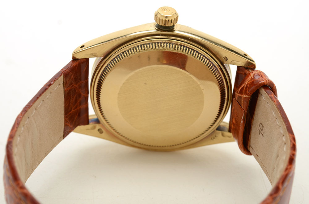 Vintage Rolex Perpetual Date 1503 Solid 14K Yellow Gold Diamond Dial Automatic Watch