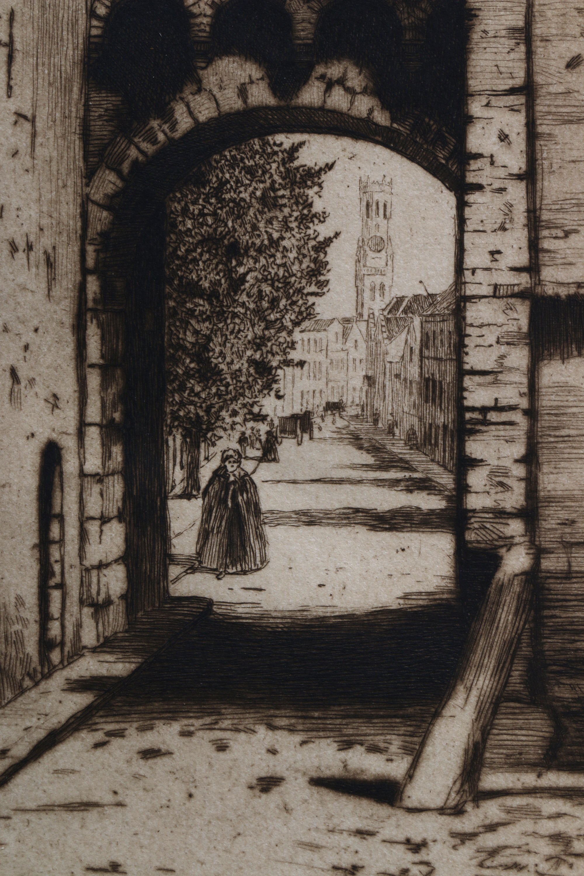 Monogrammed Old Master Print and Other Intaglio Prints of Various Scenes