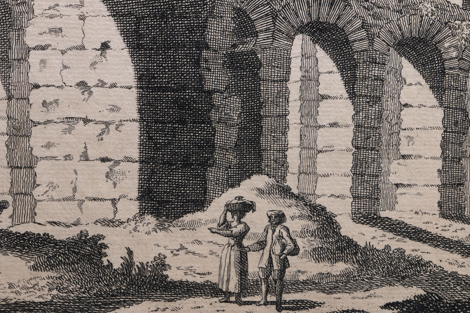 Monogrammed Old Master Print and Other Intaglio Prints of Various Scenes