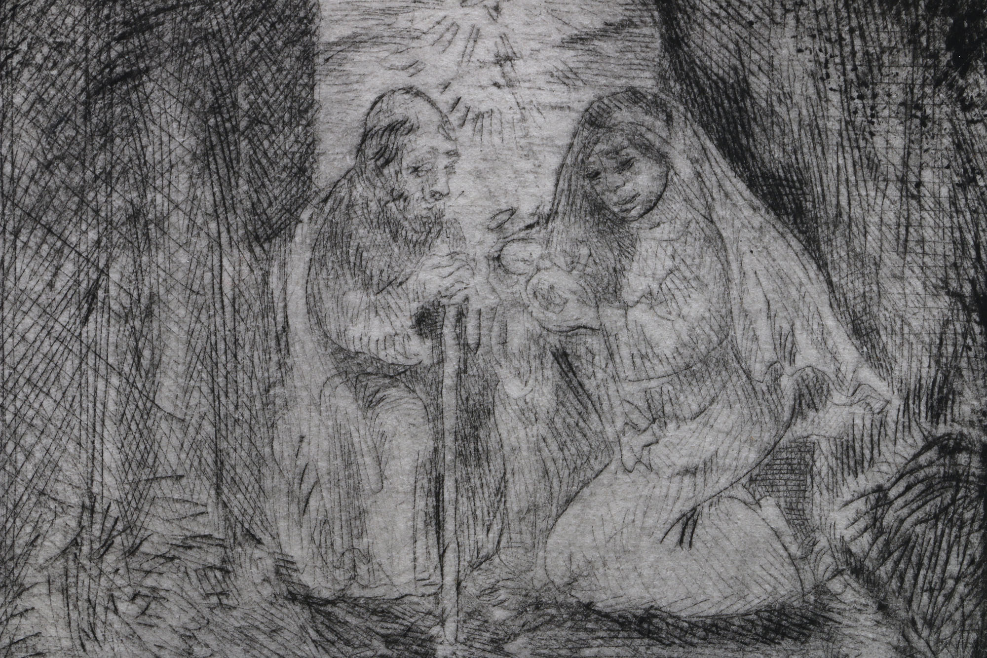 Monogrammed Old Master Print and Other Intaglio Prints of Various Scenes